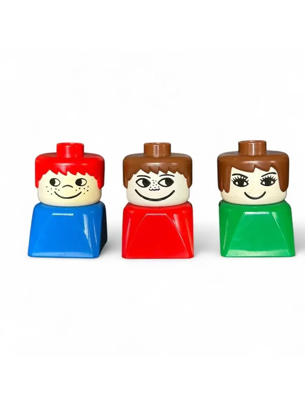 Vintage LEGO DUPLO People Square Base Figures 1977-80s Classic Building